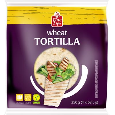 Fine Life Tortilla pszenna 25 cm 4 x 62,5 g