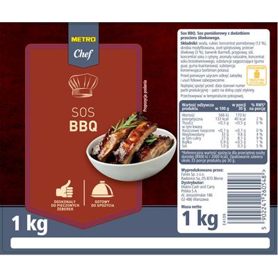 METRO Chef Sos BBQ 1 kg