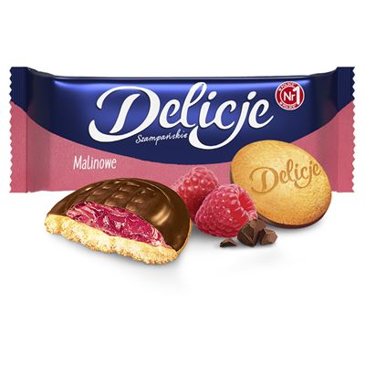 Delicje Szampańskie Malinowe 147g