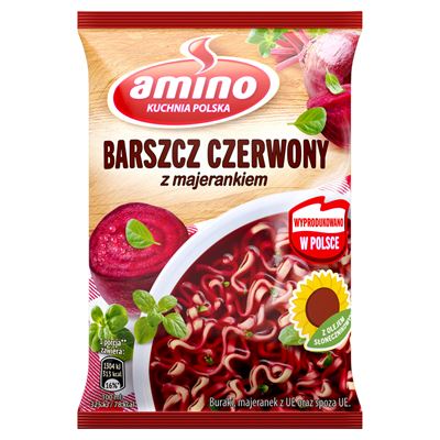 amino Zupa błyskawiczna barszcz czerwony 66g