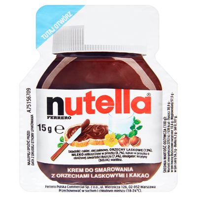 nutella Mini Krem do smarowania z orzechami laskowymi i kakao 60 x 15 g