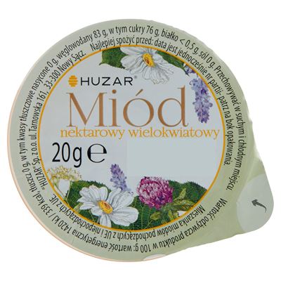 HUZAR Miód nektarowy wielokwiatowy mini 60 x 20 g