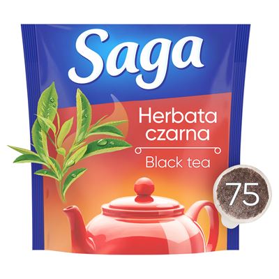 Saga Herbata czarna 75 torebek 108 g