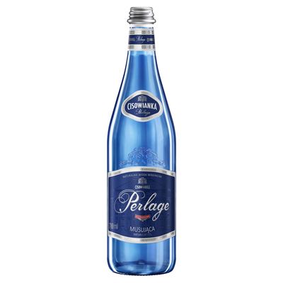 Perlage Cisowianka Woda mineralna musująca 12 x 700 ml butelka szklana