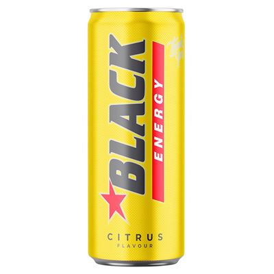 BLACK ENERGY Citrus Napój energetyzujący 12x250ml puszka