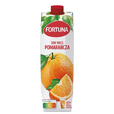 FORTUNA Sok 100% pomarańcza 6 x 1 l