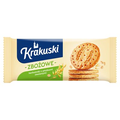 Krakuski Zbożowe Herbatniki z płatkami owsianymi 201g