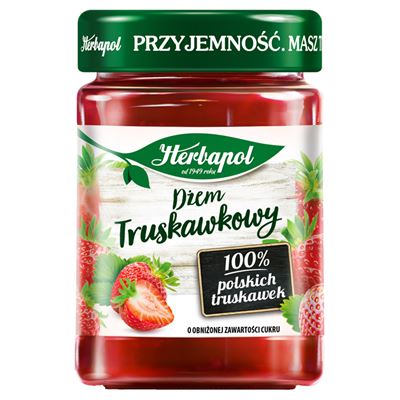 Herbapol Dżem o obniżonej zawartości cukru truskawkowy 280g