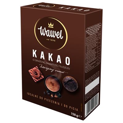 Wawel Kakao o obniżonej zawartości tłuszczu 150 g