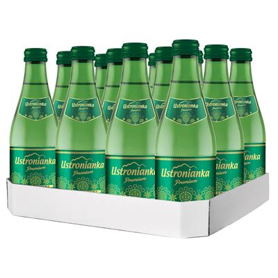 Ustronianka Premium Woda źródlana niegazowana 12 x 330 ml butelka szklana