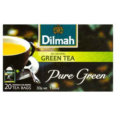 DILMAH Pure Green Tea 30g 20 kopert