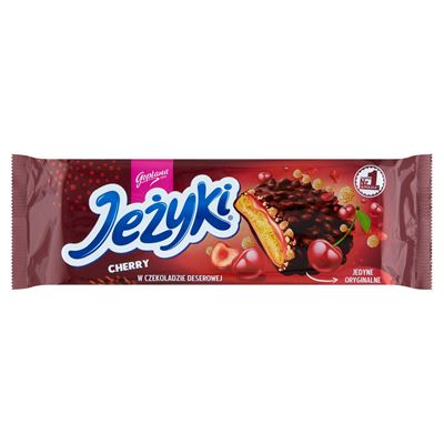 JEŻYKI Dark Cherry w czekoladzie deserowej 140g