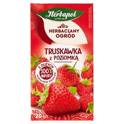 HERBACIANY OGRÓD Herbata owocowa Truskawka i poziomka 20 torebek 50 g