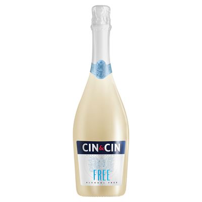 CIN&CIN Free Wino bezalkoholowe musujące białe słodkie 750 ml