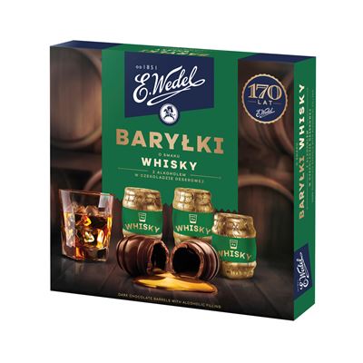 E. Wedel Baryłki Whisky z alkoholem w czekoladzie 200 g