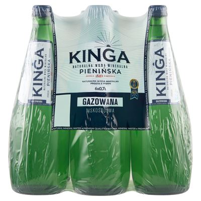 KINGA PIENIŃSKA Woda mineralna gazowana 6x700ml butelka szklana