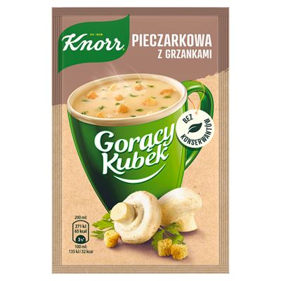 Knorr Gorący Kubek Pieczarkowa z grzankami 15g