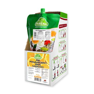 PURENA Sok pomarańczowy 100% zagęszczony 3 x 1 kg