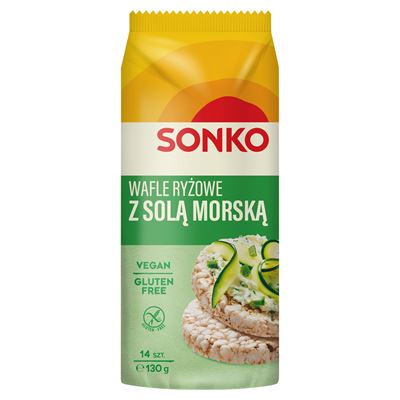 SONKO Wafle ryżowe z solą morską 130 g