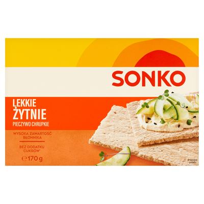 SONKO Pieczywo chrupkie Lekkie żytnie 170 g (32 sztuki)