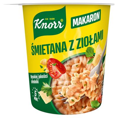 Knorr Danie makaron śmietana z ziołami 59 g