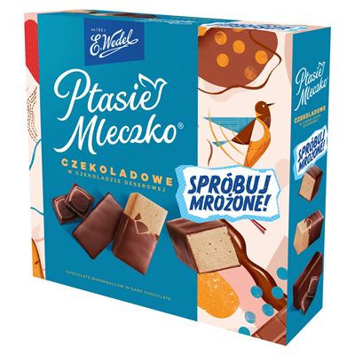 E. Wedel Ptasie Mleczko czekoladowe w czekoladzie deserowej 340 g