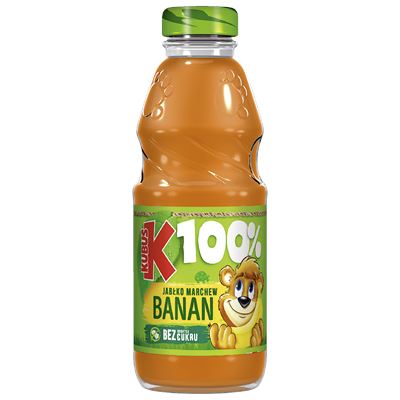 KUBUŚ Sok banan marchew jabłko 20x300ml butelka szklana