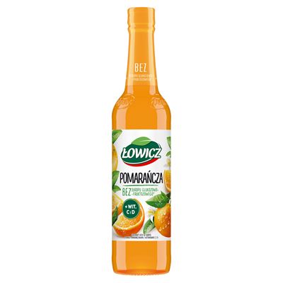 Łowicz Syrop Pomarańcza 6 x 400 ml butelka szklana