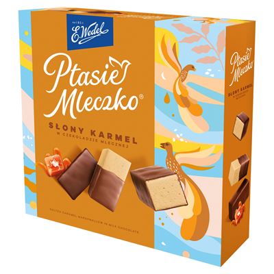 E. Wedel Ptasie Mleczko słony karmel w czekoladzie mlecznej 340 g