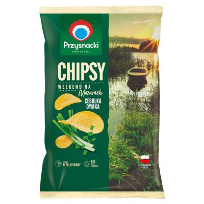 PRZYSNACKI Chipsy o smaku zielonej cebulki 130 g