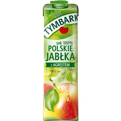 TYMBARK Sok 100% polskie jabłka z agrestem 6 x 1 l