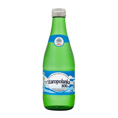 STAROPOLANKA 800 Woda mineralna niegazowana 12x330ml butelka szklana