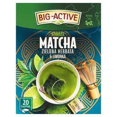 BIG-ACTIVE Matcha Zielona Herbata & Limonka 30 g