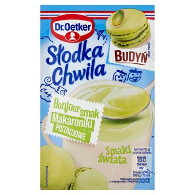DR. OETKER Słodka Chwila Budyń Makaroniki Pistacjowe 43g