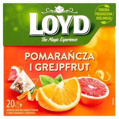 LOYD Herbata owocowa pomarańcza i grejpfrut 20 piramidek 40g