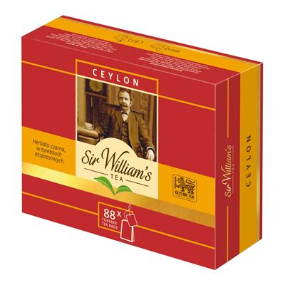 Sir William's TEA Ceylon Herbata 88 torebek 158 g
