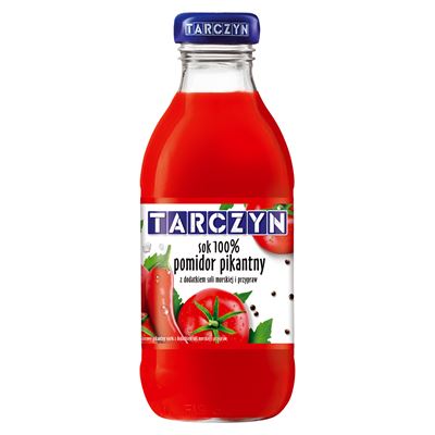 TARCZYN Sok 100% pomidor pikantny 15x300ml butelka szklana