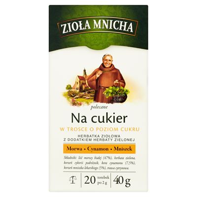 BIG-ACTIVE Zioła Mnicha Na cukier Herbata ziołowa 20 torebek 40g