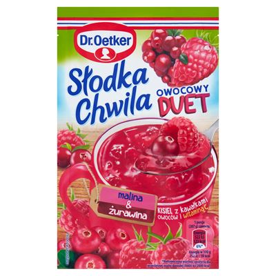 Dr.Oetker Słodka Chwila Kisiel z kawałkami owoców Malina & Żurawina 32g