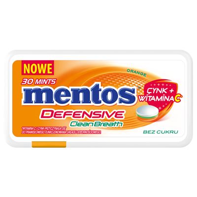 mentos Clean Breath Mints Defensive Orange 21 g