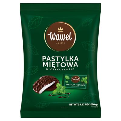 Wawel Pastylka miętowa w czekoladzie 1kg