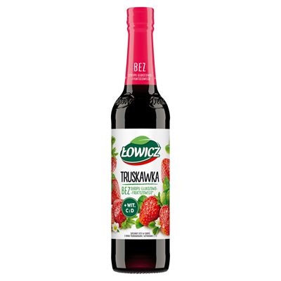 ŁOWICZ Syrop Truskawka 400ml butelka szklana