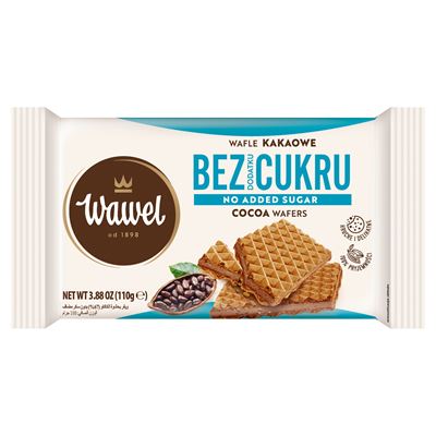 Wawel Bez dodatku cukru Wafle kakaowe 110g