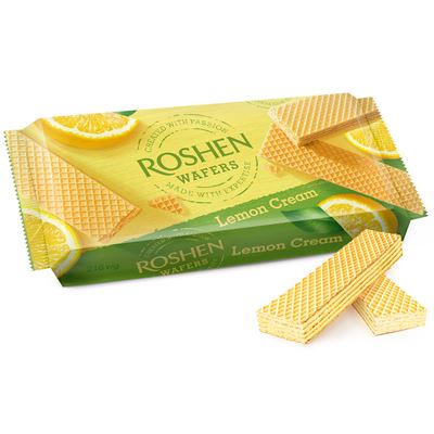 ROSHEN Wafers lemon cream 216g