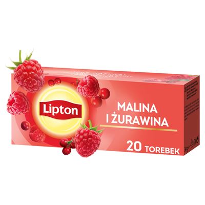 Lipton Herbata owocowa malina i zurawina 20 torebek 32g