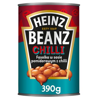 HEINZ Fasolka w sosie pomidorowym z chilli 12 x 390 g