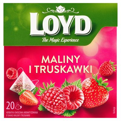 LOYD Herbata owocowa maliny i truskawki 20 piramidek 40g