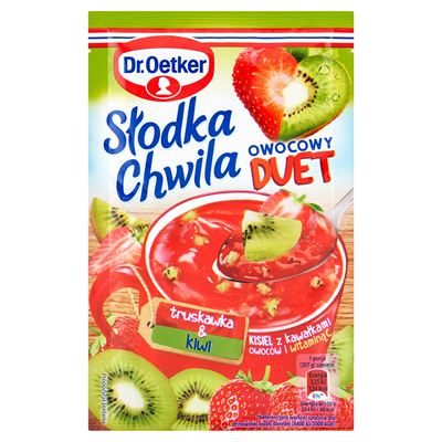 Dr.Oetker Słodka Chwila Kisiel z kawałkami owoców Truskawka & Kiwi 32g
