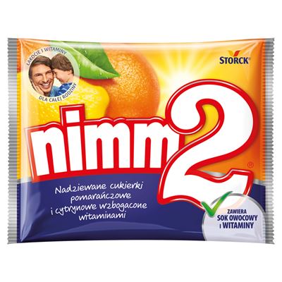 nimm2 nadziewane cukierki pomarańczowe i cytrynowe 90g