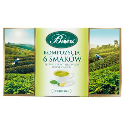 BIFIX Kompozycja 6 Herbat zielonych ekspresowych 60 kopert 120g